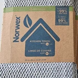 Norwex Pink and Gray Kitchen Towel with BacLock